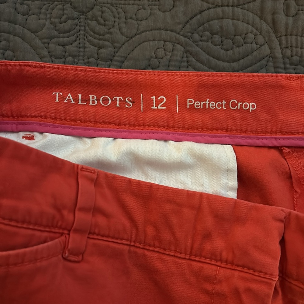Talbots crop pants in a fun color!